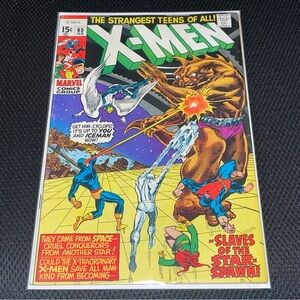 VINTAGE 1970 MARVEL THE X-MEN Prof. X & Havok! Neal Adams Bronze Age Comic #65